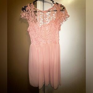 Lace top dress